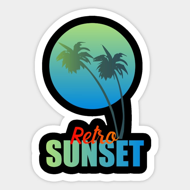 Retro sunset Sticker by gustavoscameli